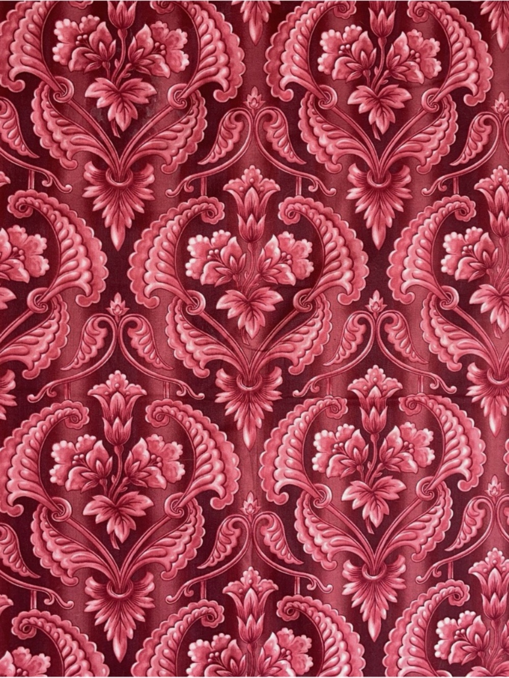 Damask Fabric 6 Yards Red Heart Flower RJR Aubrielle Mary Elizabeth One Piece